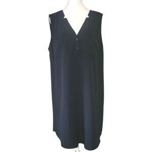 New York & Co Black Stretch Sleeveless Shift Dress, XL, Pre-owned